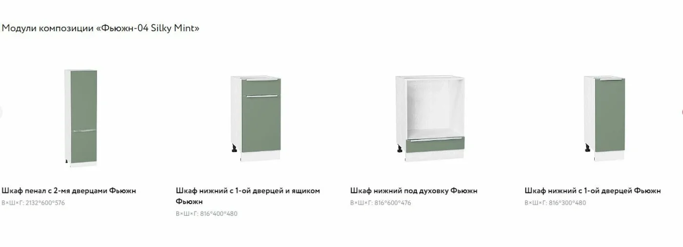 Угловой кухонный гарнитур VIVAT Фьюжн-15, 234 см х 220*180см, без столешницы Silky White